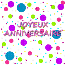 gif joyeux anniversaire ronds de couleurs